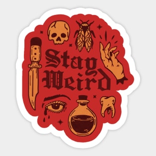 Stay Weird Mauve Ladies Sticker